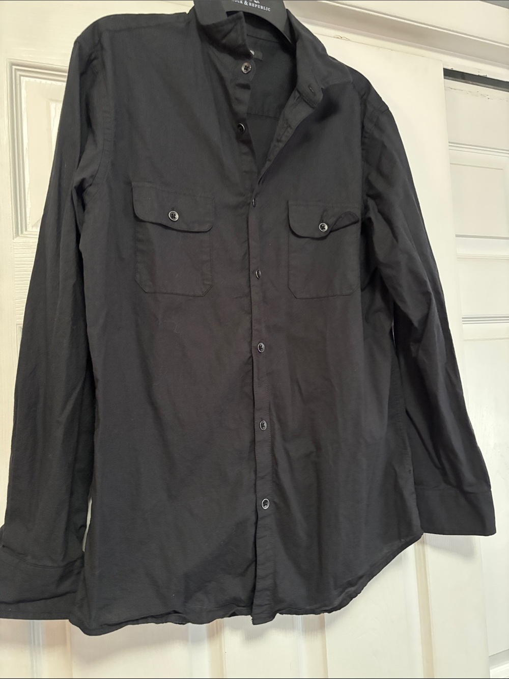 Men’s Alfani black button down shirt